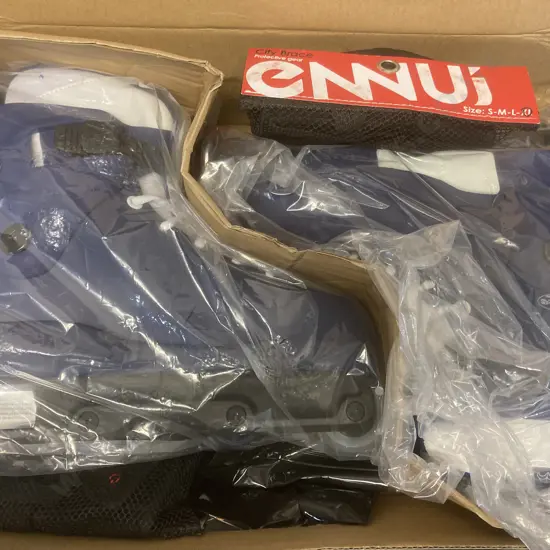 New In Box Ex Thisissoul Netherlands Razors Cult Navy 2022 46--47 (UK12) Aggressive Inline Skates, L & XL City Braces
