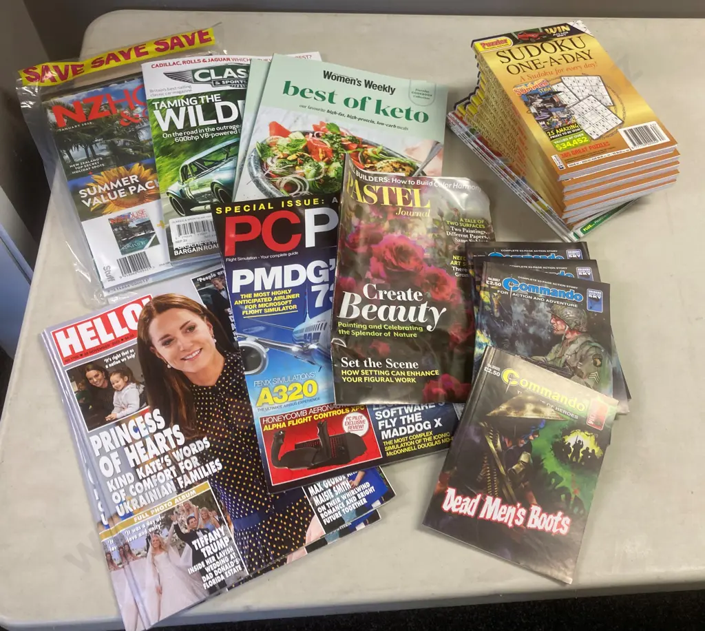 Magazines, Comics, Sudokus, Commando, NZ Home & Garden, Etc(Donated As Unable to Sell) Image 1++