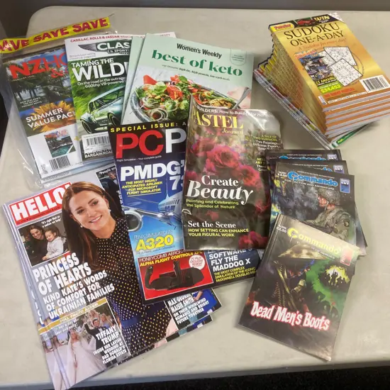 Magazines, Comics, Sudokus, Commando, NZ Home & Garden, Etc(Donated As Unable to Sell)
