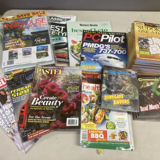 Magazines, Comics, Sudokus, Commando, NZ Home & Garden, Etc(Donated As Unable to Sell)