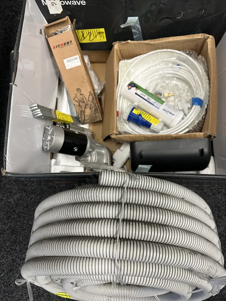 Box Lot Sundries With Roll of Flexible Conduit Image 1++