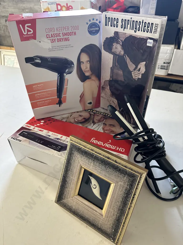 Selection Of Items Including Freeview, Dryer, Straightners, Cds etc Image 1++