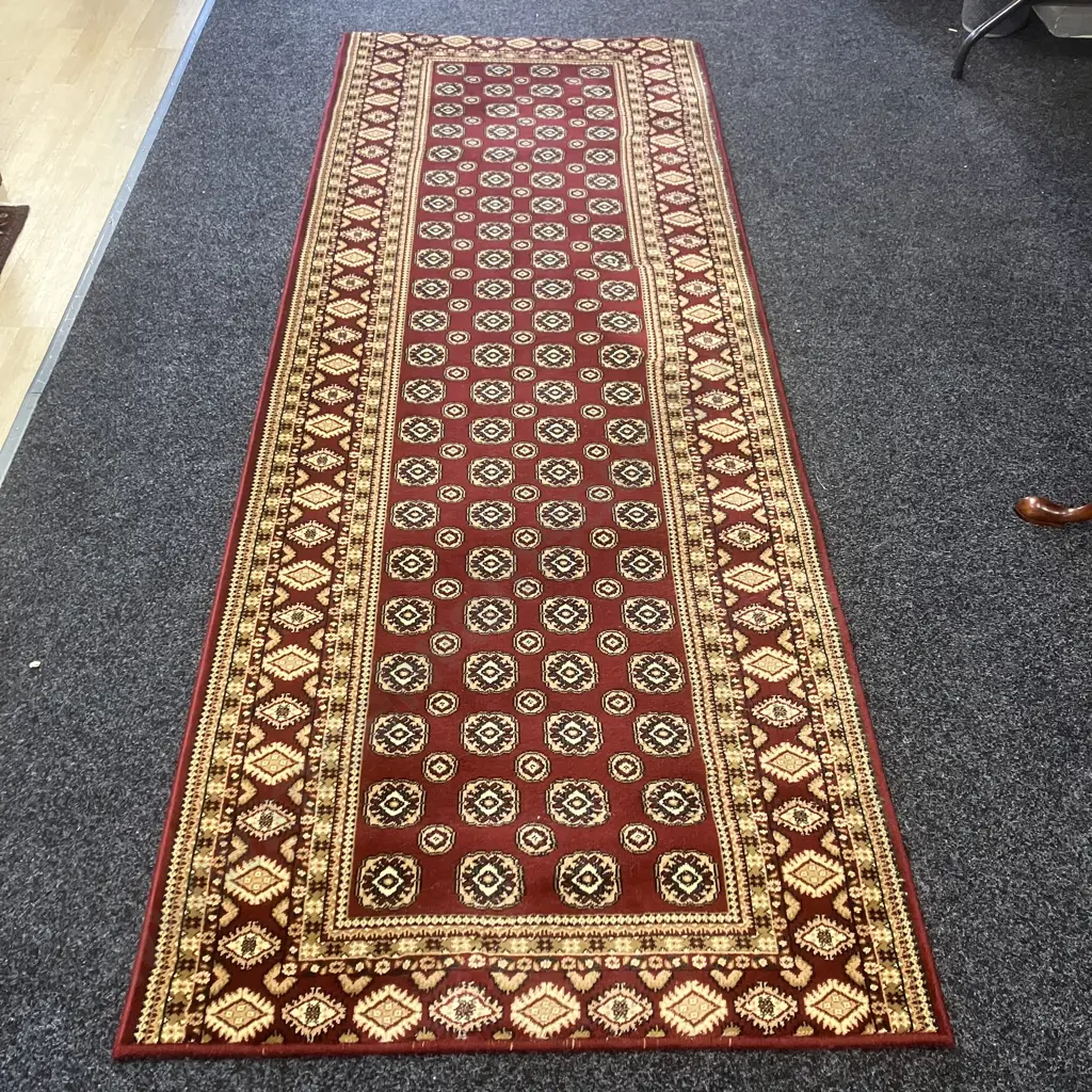 Turkish Rug Floor Runner - 100 x 300cm Red Image 1++