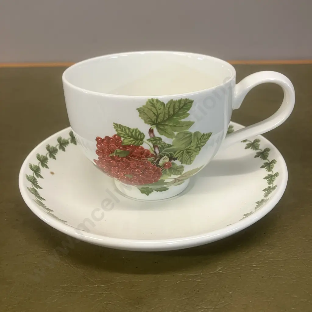 Scarce Portmeirion Pomona Red Currant Traditional Cup And Saucer - England Image 1++