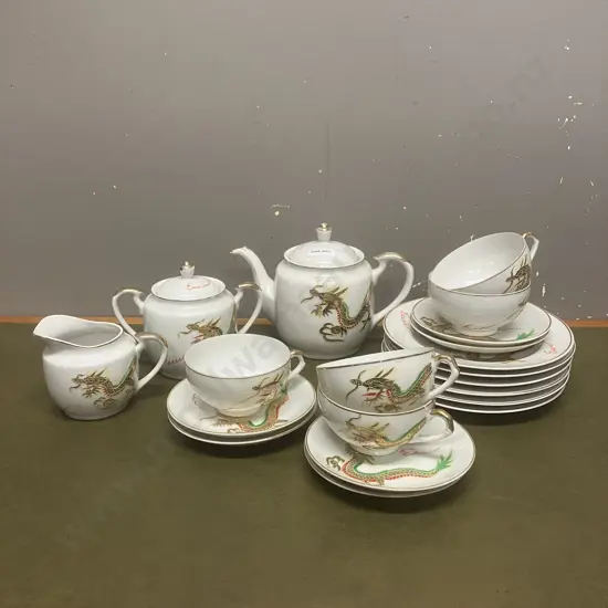 Vintage Chinese Dragon Teaset