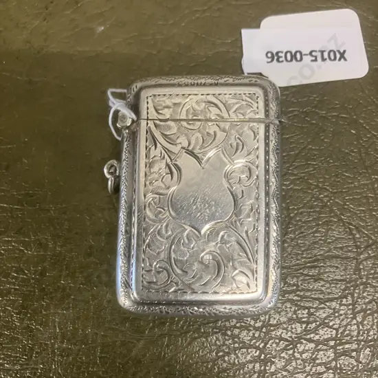 Exquiste Edwardian Antique Sterling Silver Match Safe Vesta Case Hallmarked John Rose 1925 Birmingham