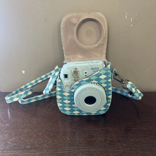 Blue Fujifilm Instax Mini 8 With Case