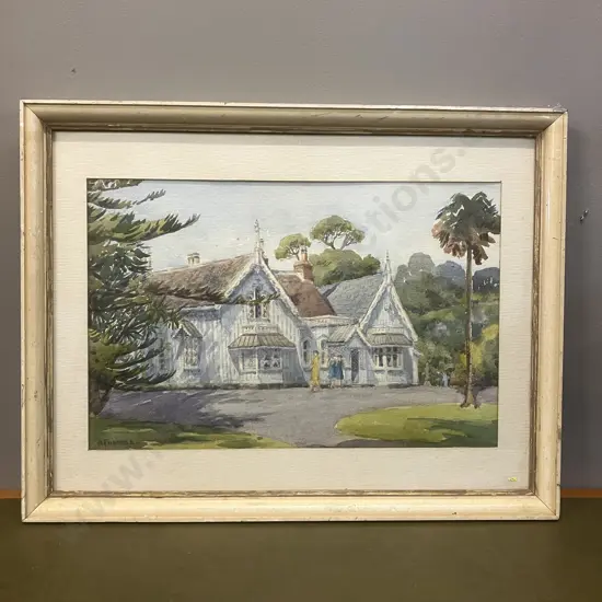A Funnell Old House Newmarket "Highwic" Original Water Colour, Framed 42 x 54cm