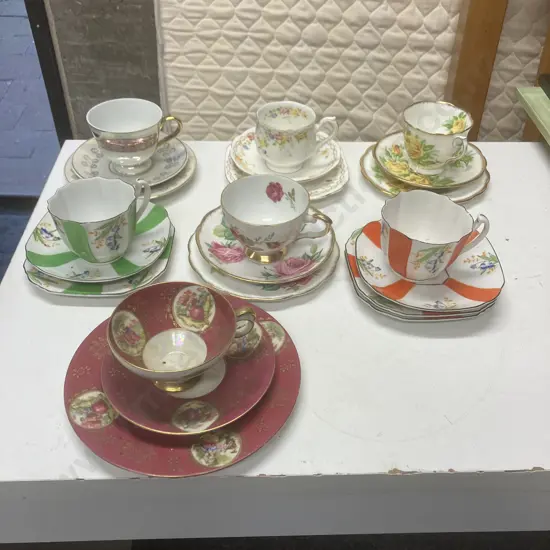 Selection of Teacup Trios Including Royal Albert, Japanese Etc