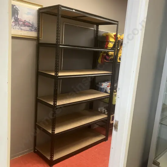 6-Tier Adjustable Boltless Garage Shelving Unit In Black - H210 W120 D46cm