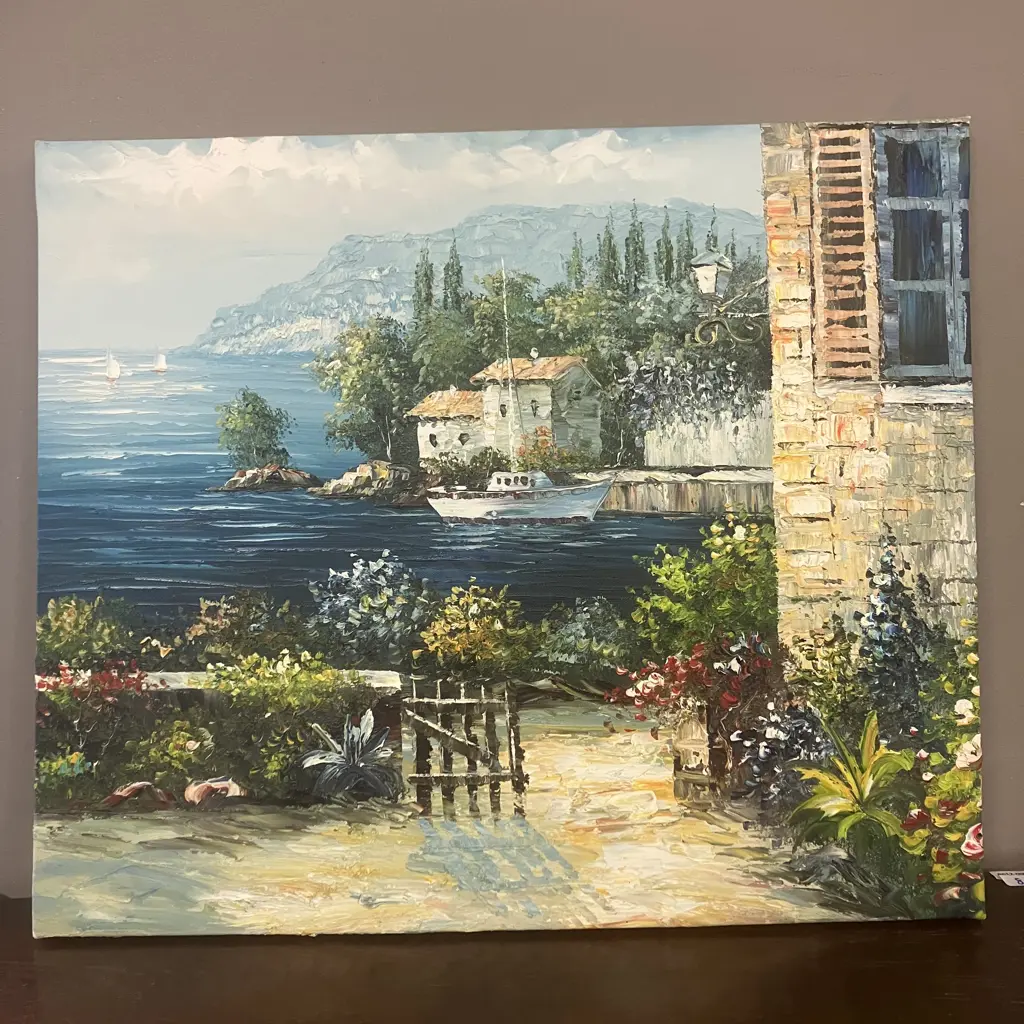 Original Oil On Canvas  Showing MOGLIANIs' - BORD DE MER. 48 x 579cm Image 1++