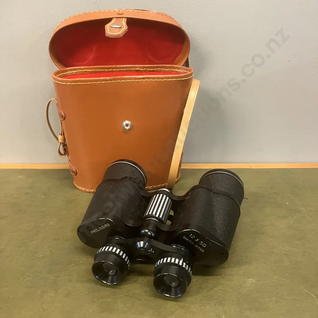 Proloisirs 12 X 50mm Lens Coated Binoculars Including Leather Case Image 1++