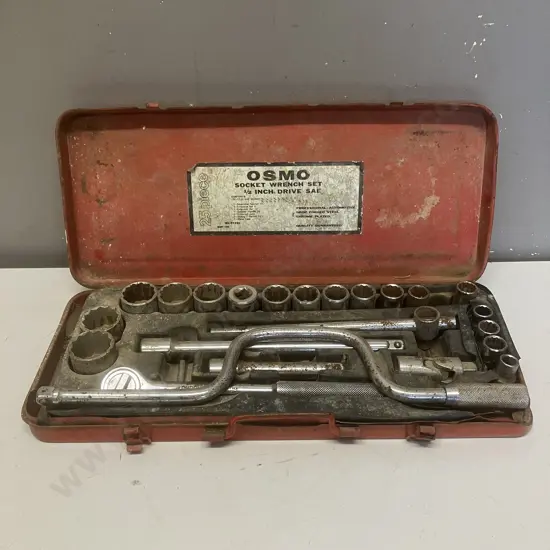 Vintage OSMO Socket Wrench Set 1/2" Drive SAE