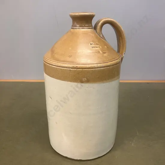 Antique Victorian Doulton Lambeth Saltglazed Earthenware Flagon (c1882 - 1902)