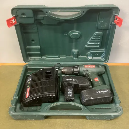 Metabo 18V Drill, 2 x 2.4Ah Batteries & Charger In Case - Germany