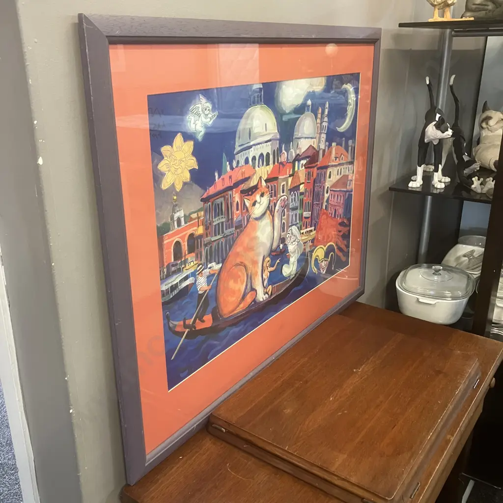 Michael Leu "Hello, VENEZIA" 1999 Framed Art Print. 71 x 90cm Image 1++