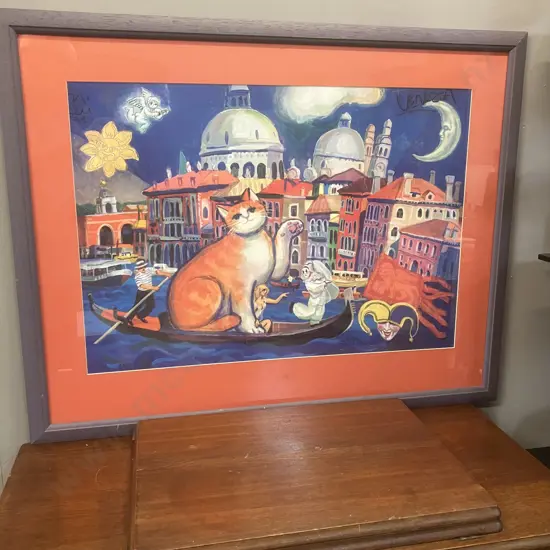 Michael Leu "Hello, VENEZIA" 1999 Framed Art Print. 71 x 90cm