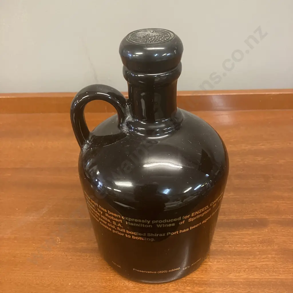 Vintage Scarce 'ENZED The Hose Doctor' Promotional Old Tawny Port Stoneware Jug. H17cm Image 1++