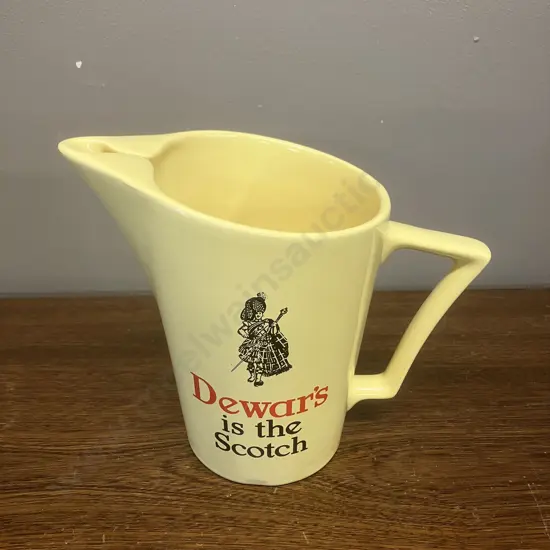 Vintage "Dewar's Is The Scotch" Whisky Water Jug - Wade England. H16.5cms
