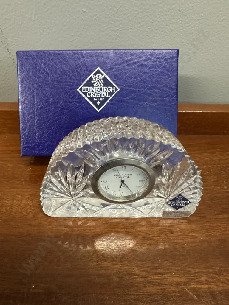 Vintage Edinburgh Crystal Clock Image 1++
