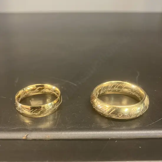 Pair of Hobbiton Gold Coloured Rings