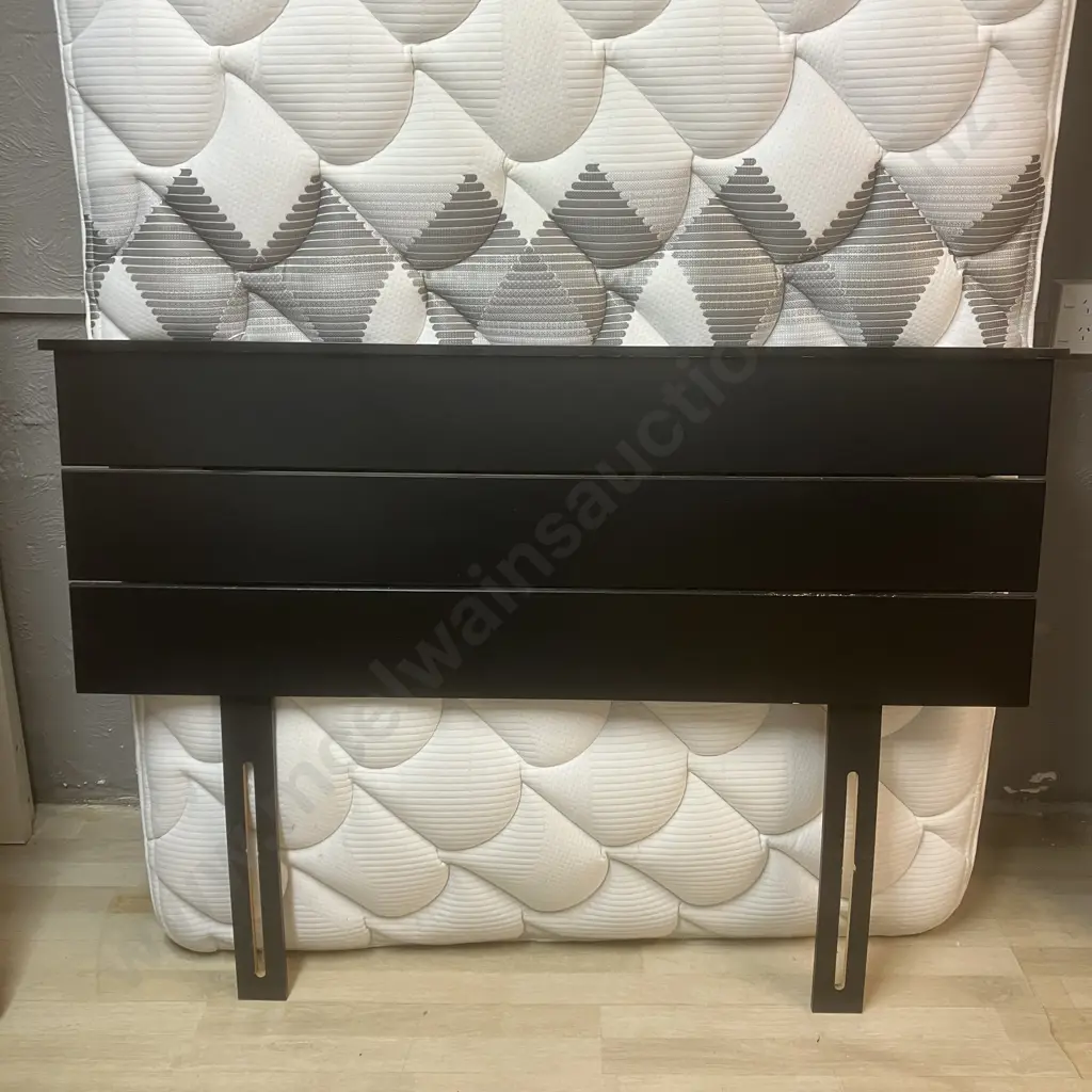 York 4 Drawer Chest, 6 Drawer Lowboy, 1 Drawer Bedside & 103.5 x 144.5cm Headboard In Black Image 1++