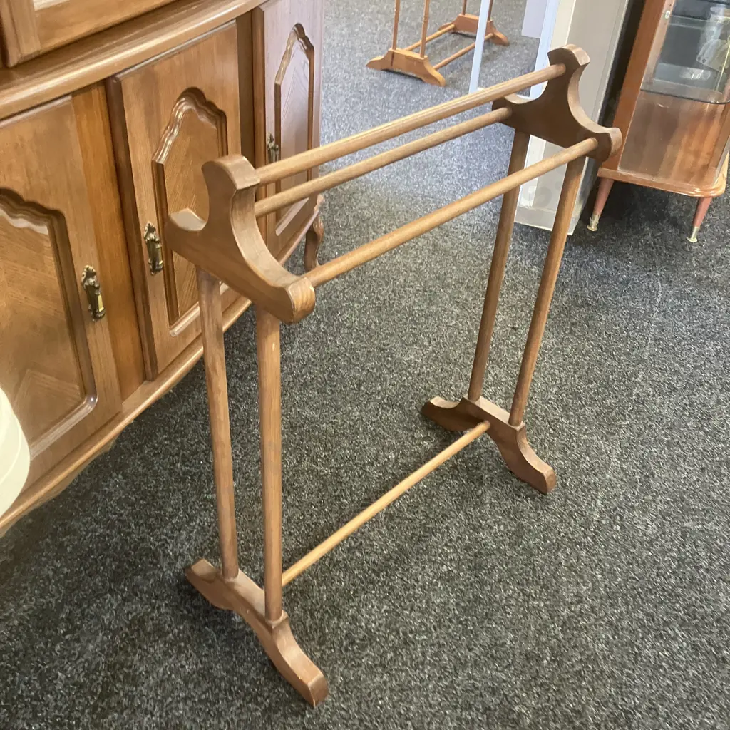 Wooden Freestanding Towel Rail. 81 x 64.5cm Image 1++