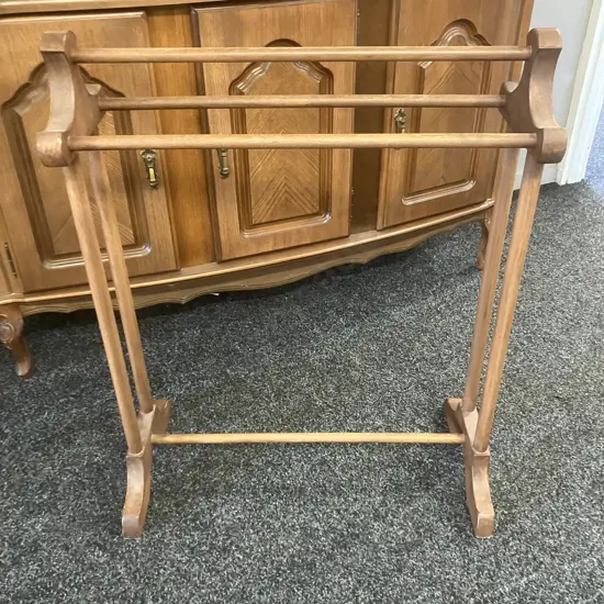 Wooden Freestanding Towel Rail. 81 x 64.5cm