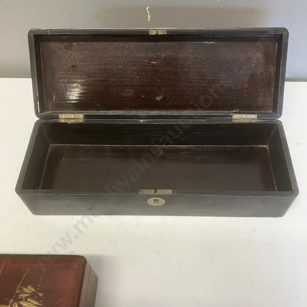 Two Vintage Oriental Lacquered Boxes (As Found) Image 1++