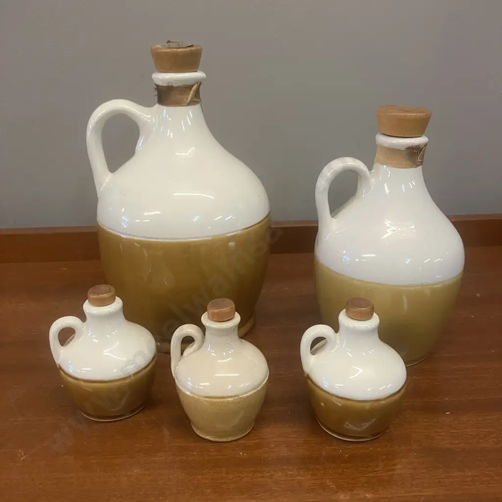 Bronte Original Unique Yorkshire Liqueur Jugs x 5 Image 1++