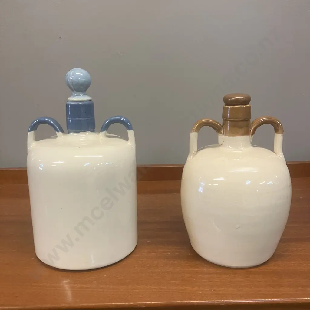Vintage 'Glen Garry' Scotch Whiskey Double Handled Stoneware Jugs Image 1++