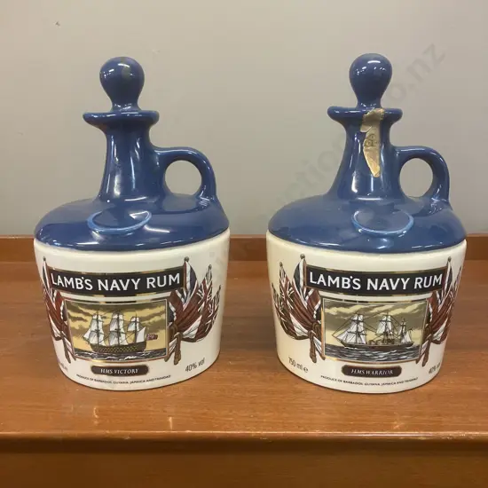 Lambs Navy Rum 'HMS Victory' & 'HMS Warrior' Decanters