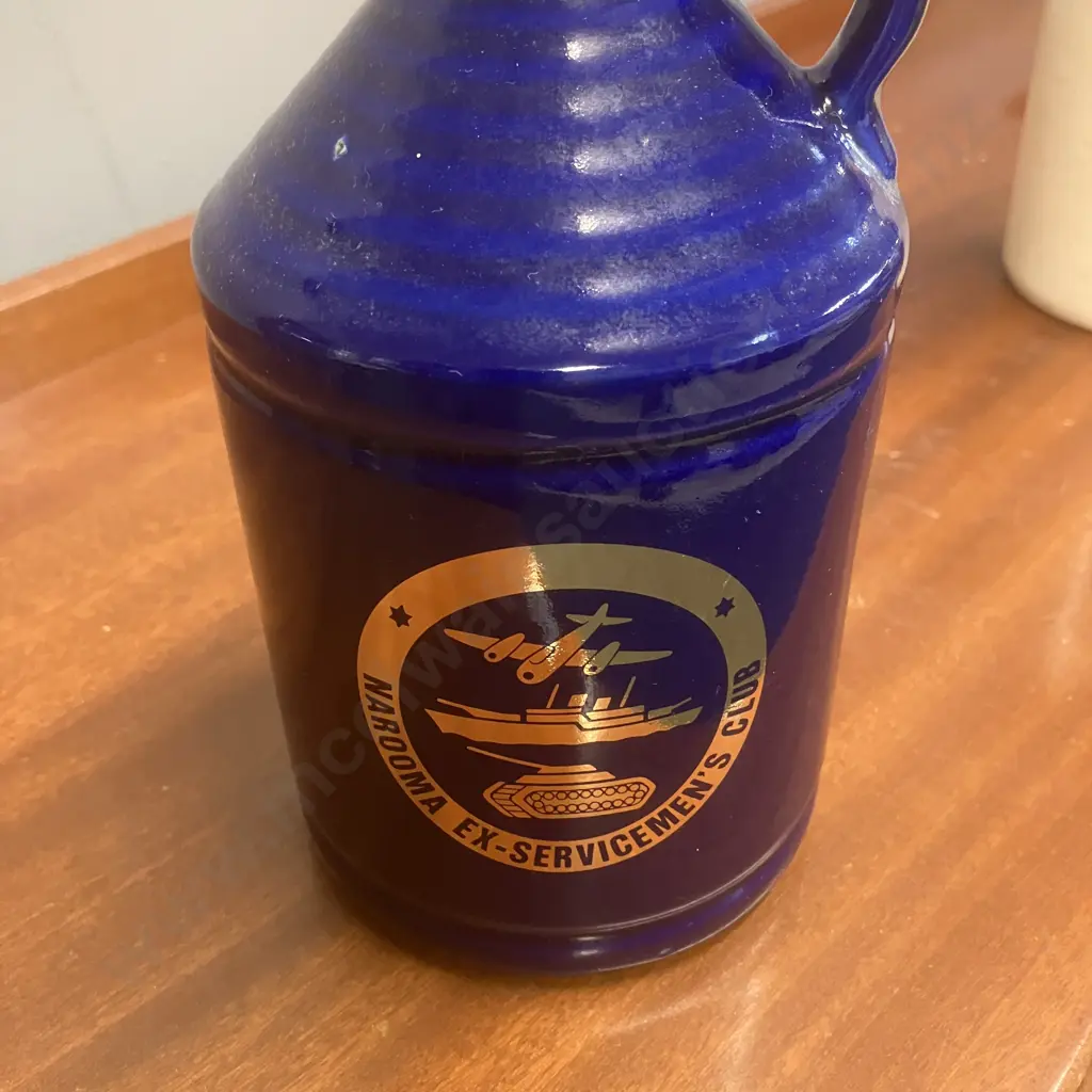 Beenleigh Rum Liqueur x 2 & Narooma Ex-Servicemens Club Tawny Port Stoneware Jugs Image 1++