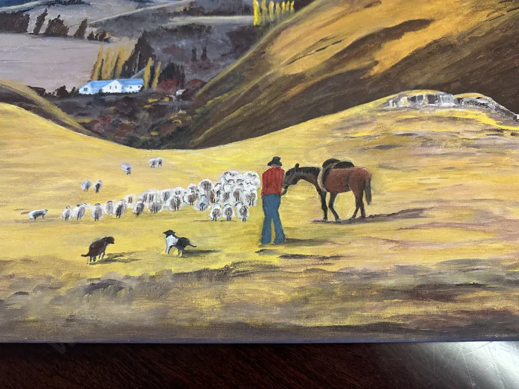 Artwork On Canvas Farm Scene H50,W60cm. Image 1++