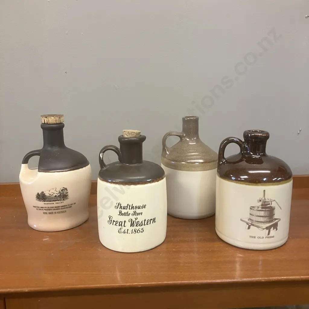 Tyrells Old Press, Brown Bros Milawa, Kaiser Stuhl & Shafthouse Port Stoneware Jugs Image 1++