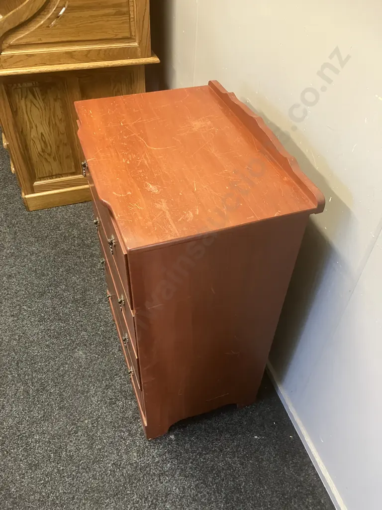 Vintage Farmers Fine Furniture 'Coronet' Four Drawer Tallboy. H98 W64 D45.5cm Image 1++