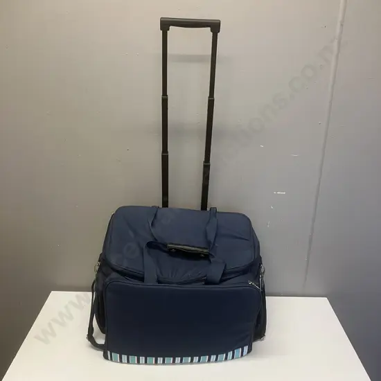 Insulated Rolling Travel Cooler Picnic Set
