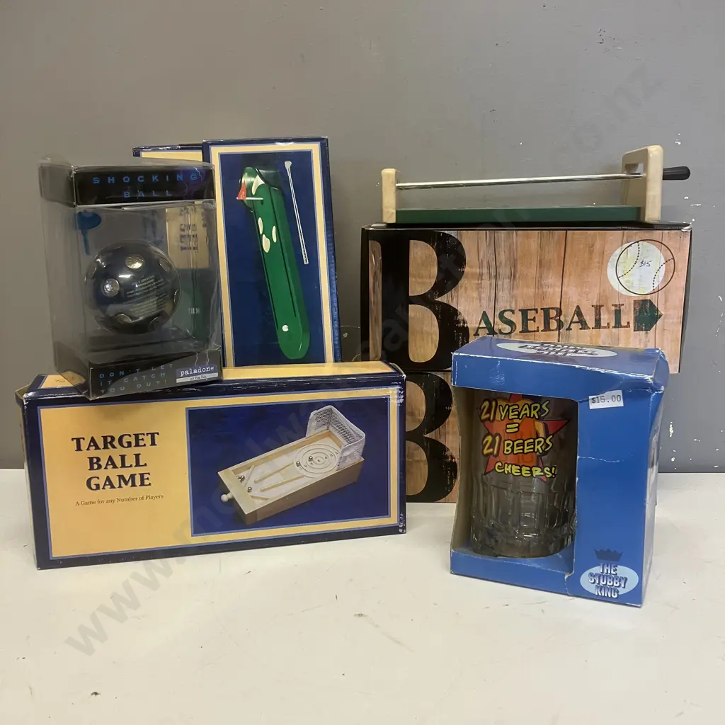 Assorted Games & Glass Beer Handle Image 1++