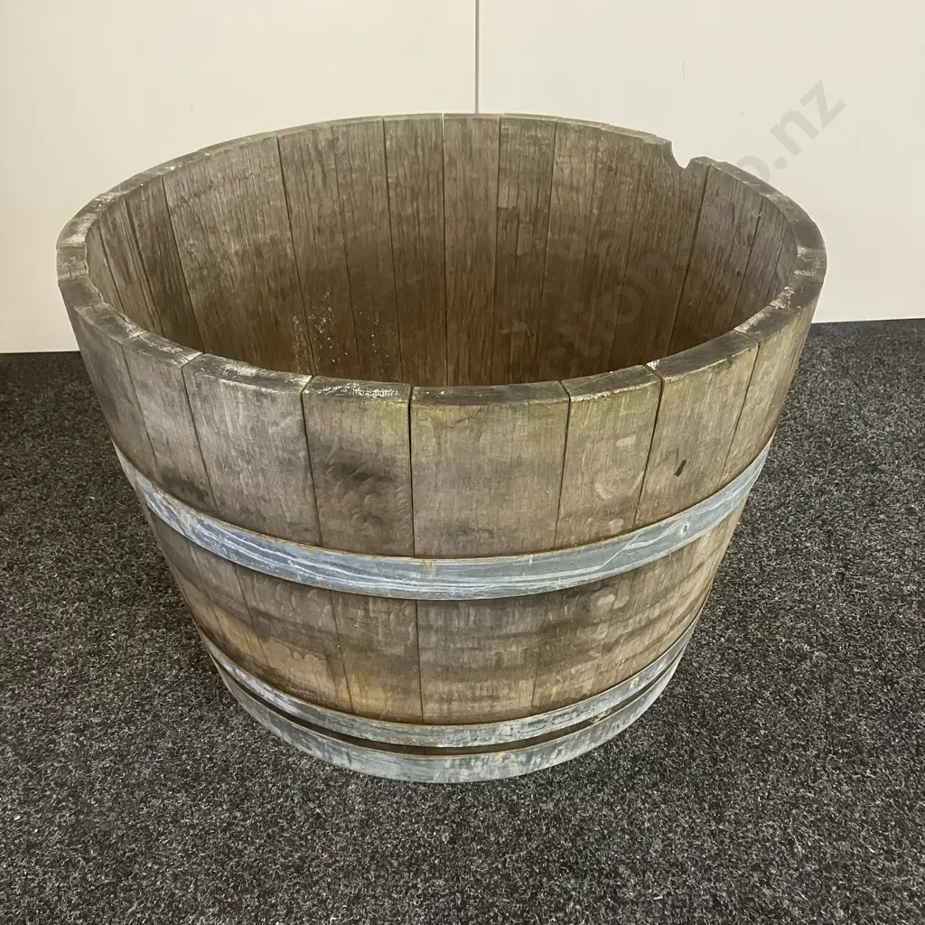 70cm Wine Barrel Half. H46.5cm Image 1++
