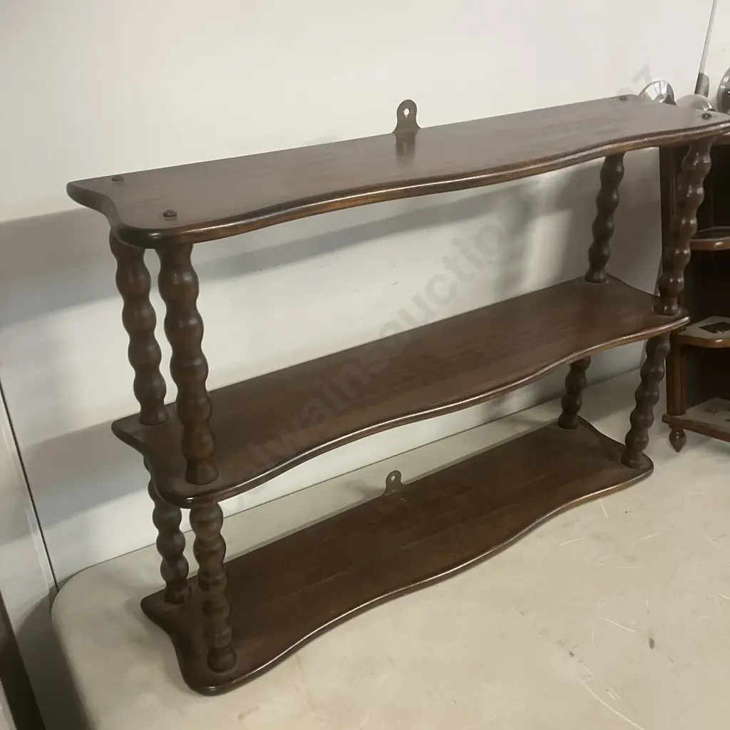 Wooden Trinket Shelf & Trinket Cabinet With Glass Door - Wall Mounted Image 1++