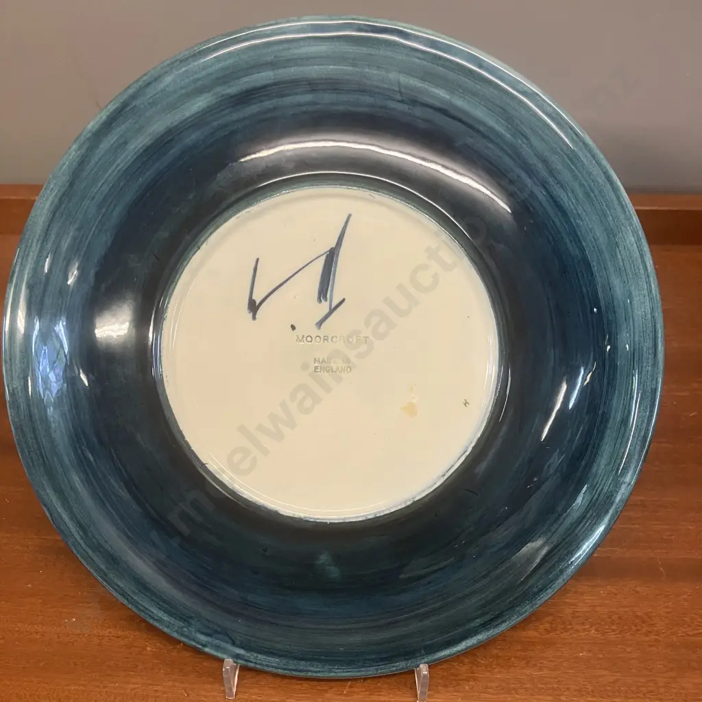 Vintage Moorcroft Pottery Anemone Pattern 26cm Plate, Signed Image 1++