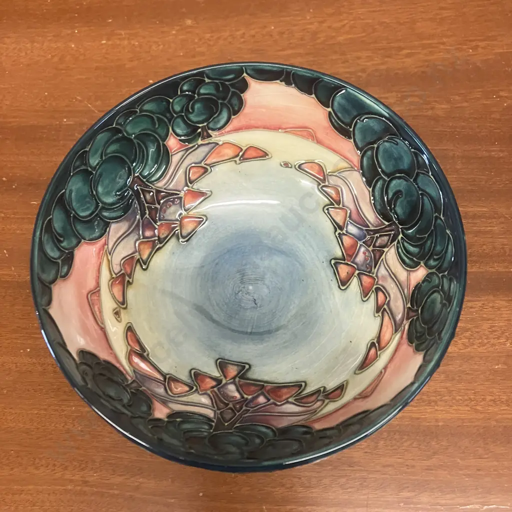 Moorcroft 'Mamoura' Design by Sally Tuffin Tube Lined Bowl 1994, Stamped. 7.5 x 15.5cm Image 1++