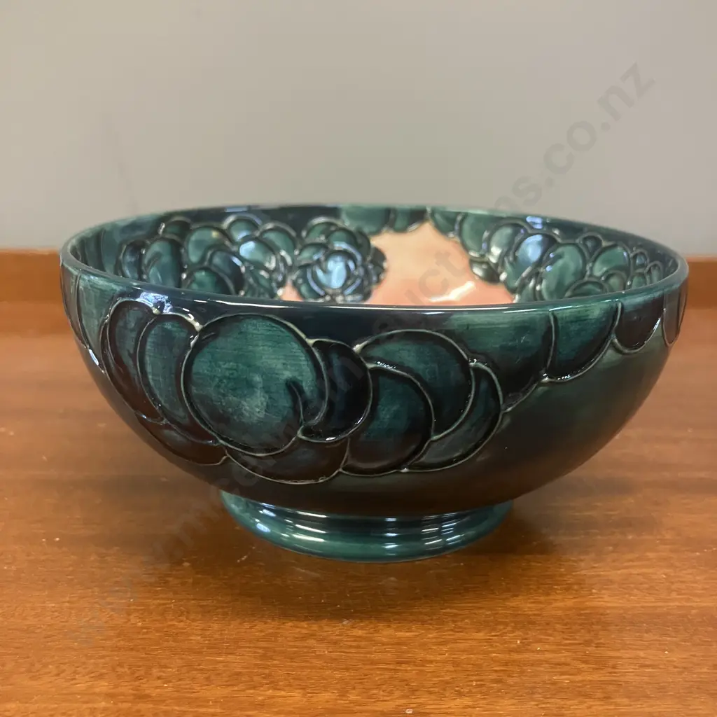 Moorcroft 'Mamoura' Design by Sally Tuffin Tube Lined Bowl 1994, Stamped. 7.5 x 15.5cm Image 1++
