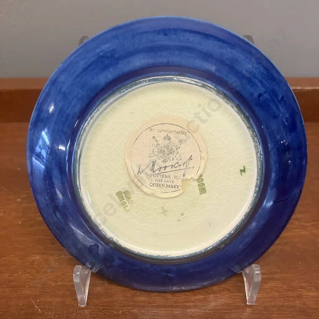 Moorcroft Pottery Anemone Pattern Pin Dish With Queen Mary Label. Dia 12cm Image 1++