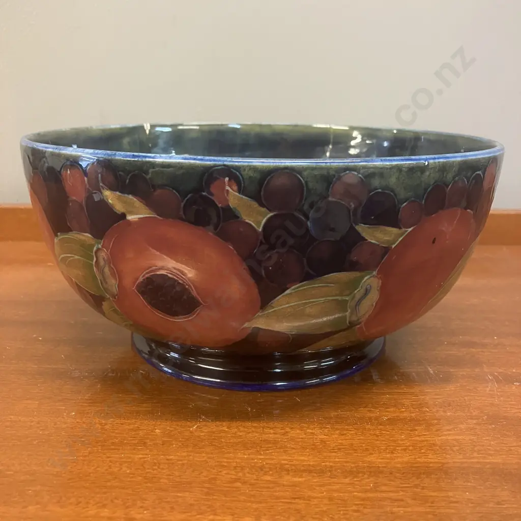 William Moorcroft Pomegranate Large Footed Bowl c.1930 (Damaged) 10 x 21.5cm Image 1++