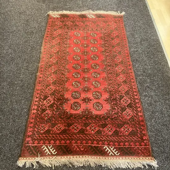 Persian Floor Runner - Reds & Blacks 196 x 104cm