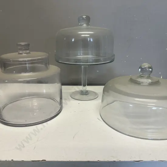 Glass Items Including Clouch, Lidded Jar Etc