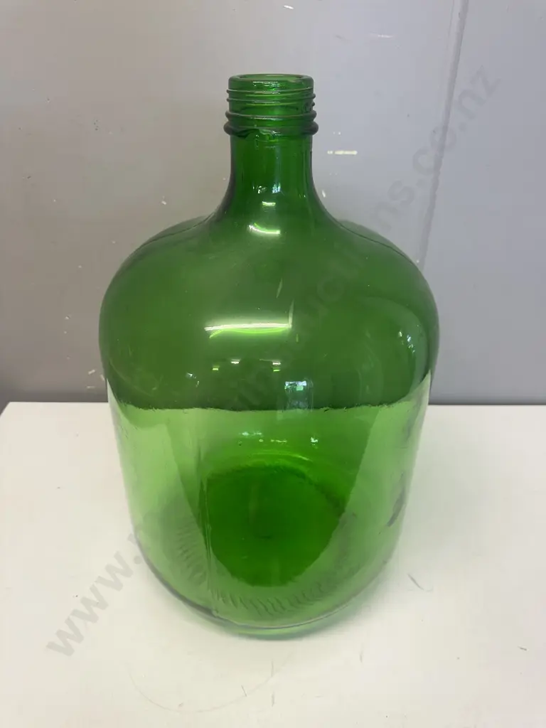 Vintage Large Green Glass Corboy. H51cm Image 1++