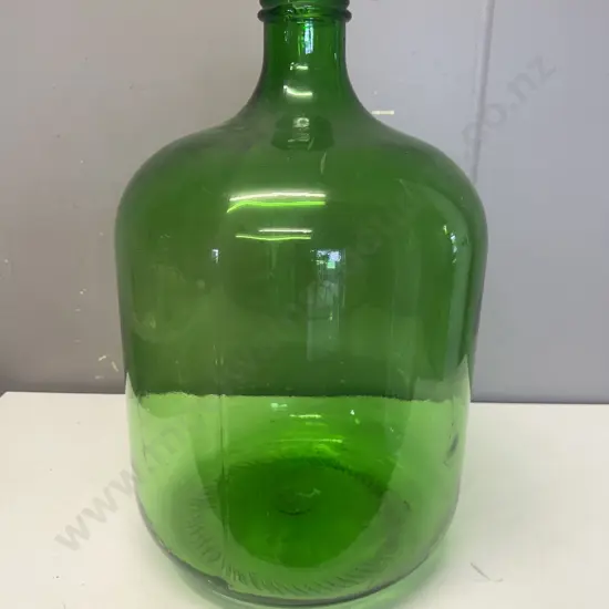 Vintage Large Green Glass Corboy. H51cm
