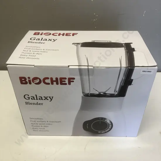 BioChef Galaxy Blender White In Box With Manual & Recipe Book